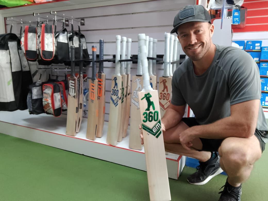 AB de Villiers playing a cricket shot